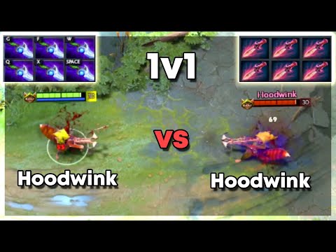6x Diffusal Blade Hoodwink vs 6x Witch Blade Hoodwink | Level 30 Dota 2 1v1 | Who Will Win?
