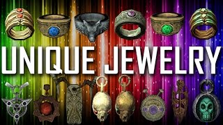 Skyrim - All Unique Jewelry Rings Necklaces Amulets