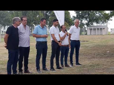 Oscar Duarte "Carozo", presidente del Club Juventud de Malabrigo, agradece  al Gobernador Pullaro