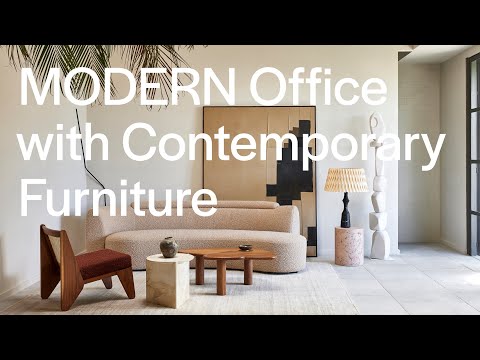 A Landscape Designer’s MODERN Office with Contemporary Furniture Throughout