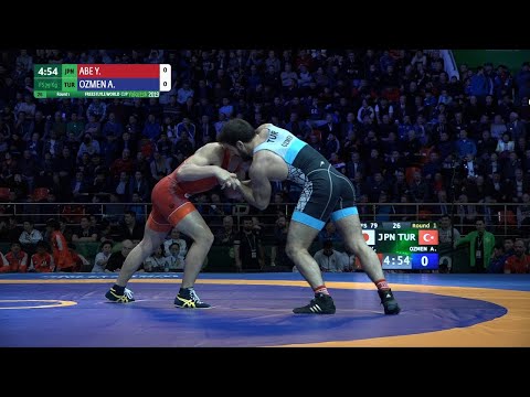 Round 1 FS - 79 kg: Y. ABE (JPN) v. A. OZMEN (TUR)