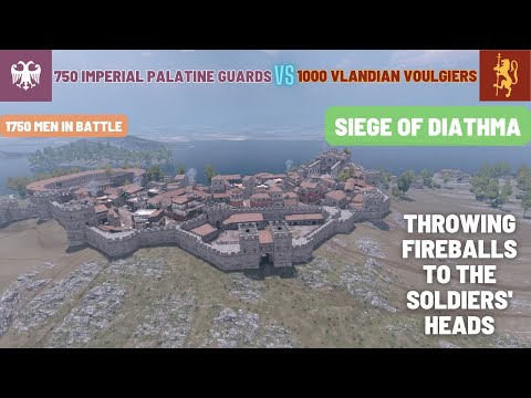 750 Imperial Palatine Guards vs. 1000 Vlandian Voulgiers POWER OF FIREBALL!!! #bannerlord