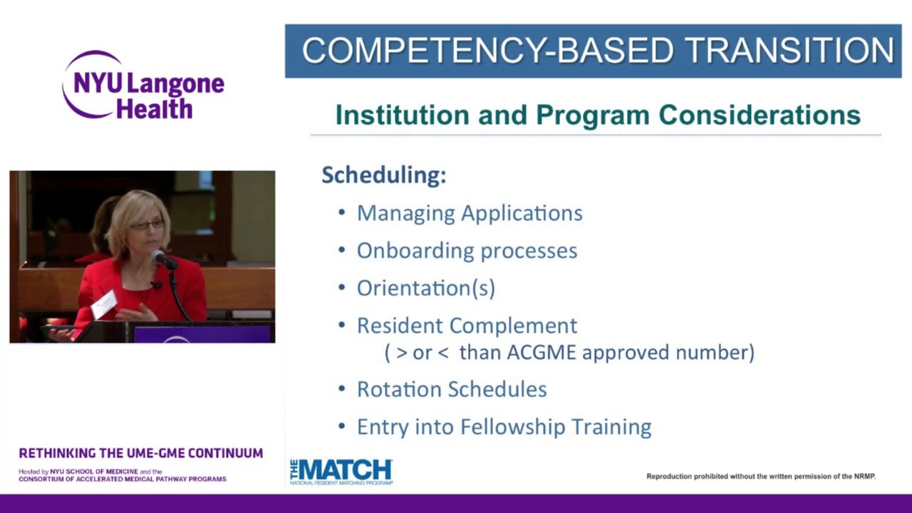 Competency-Based Education: The View from the Match