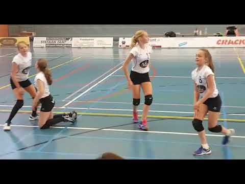 Damesvolley Waregem - winst U13A Langemark - 20181104