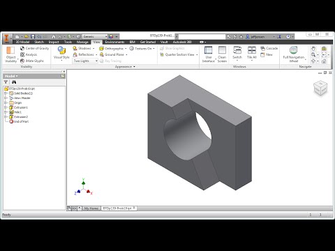 Inventor Tutorial with Isometric Sketches – Intermediate part 19 of 20