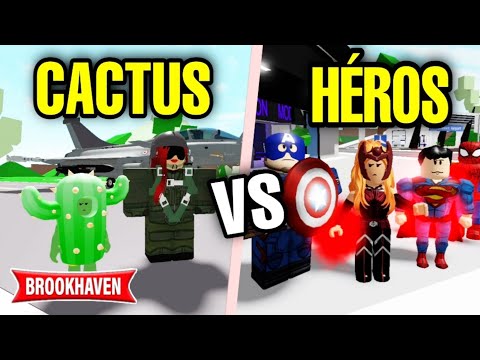 CACTUS ATTAQUE LES HÉROS QUI DÉTRUISENT LA VILLE DE BROOKHAVEN ! ROBLOX - BROOKHAVEN RP