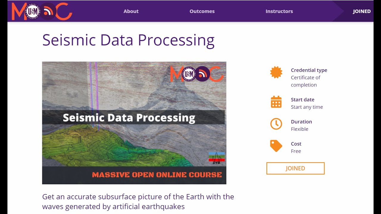 Seismic Data Processing | USM MOOC