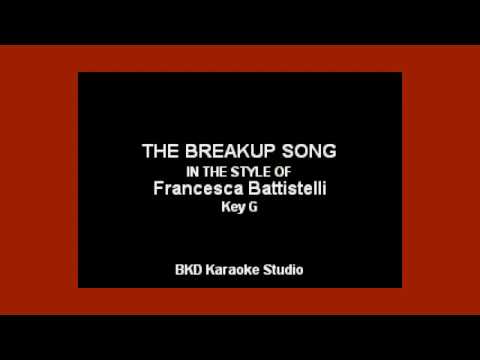 Francesca Battistelli The Breakup Song Karoke With Lyrics