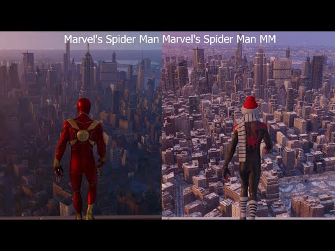 Marvel's Spider Man Remastered vs Miles Morales | City Changes & Graphics (PS5)