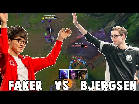 WHEN BJERGSEN VS FAKER IN NA CHALLENGER   YouTube