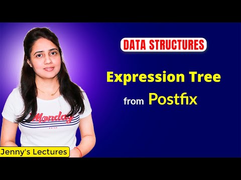 3 13 Expression Tree from postfix | Data structures