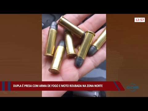 Dupla é presa com arma de fogo e moto roubada na zona norte 26 04 2021