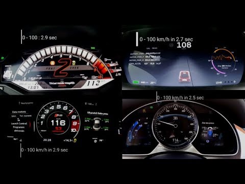 Top 4 Fastest cars Acceleration 0-100km/h   less than 3.0 second