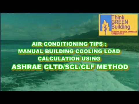 MANUAL COOLING LOAD CALCULATION USING ASHRAE CLTD/SCL/CLF METHOD (Step by Step guides for beginner)