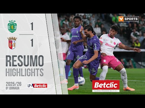 Resumo: Sporting 1-1 Braga (Liga 25/26 #8)