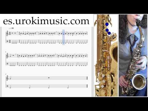 Como Tocar Saxofon contralto C#1 S#1 L#16 Clases Notas Musicales Tutorial Tablatura Maestro Escuela