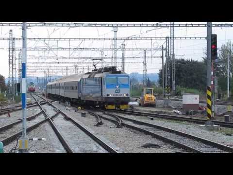 Elektrická lokomotiva 362.109-1. Vlakové nádraží České Budějovice