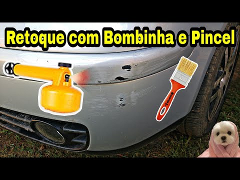 Como Fazer Retoque na Pintura com Bombinha de Veneno e Pincel em Ralados e Riscos.