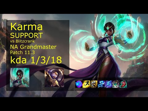 Karma Support & Ezreal vs Blitzcrank & Neeko - NA Grandmaster 1/3/18 Patch 11.3 Gameplay
