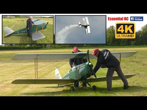 GIANT 50% SCALE RC De Havilland TIGER MOTH BIPLANE [*UltraHD and 4K*]