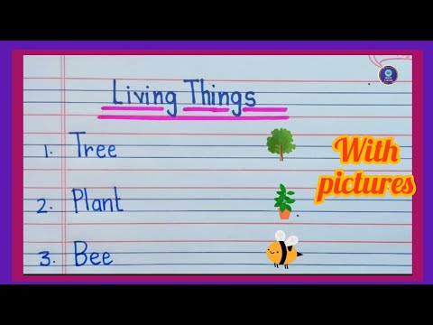 10 living things name in english with pictures|names of living living things