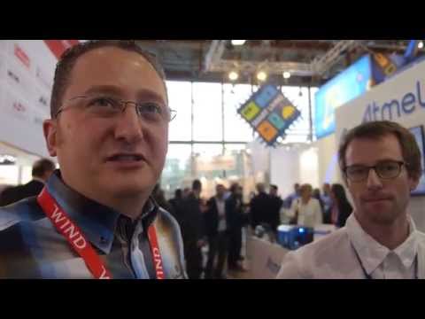 Free Electrons Thomas Petazzoni and Opersys Karim Yaghmour at Atmel booth at Embedded World 2015