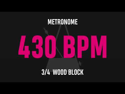 430 BPM 3/4 - Best Metronome (Sound : Wood block)