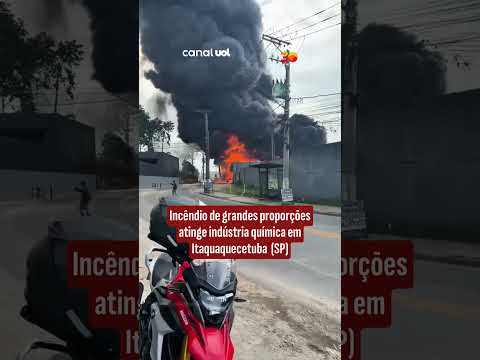 Incêndio em Itaquaquecetuba: Fábrica de solventes pega fogo e mobiliza bombeiros em SP; veja vídeos