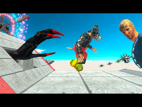 Zigzag Parkour Who Can Pass ? - Animal Revolt Battle Simulator