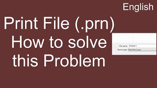 How to solve Print File prn problem in English coreldraw tutorial || trbahadurpur