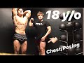Huge Chest Day and Posing Collab w/ Tyson Ridenour 18y/o