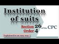 ORDER 4 of CPC, 1908 I Institution of Suits