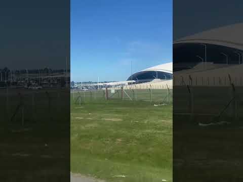Aeropuerto internacional de Carrasco por la mañana.Esto es 🇺🇾💕🎸🎶👌