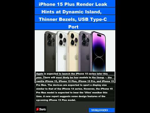 iPhone 15 Plus Render Leak Hints at Dynamic Island, Thinner Bezels, USB Type-C Port|#shorts