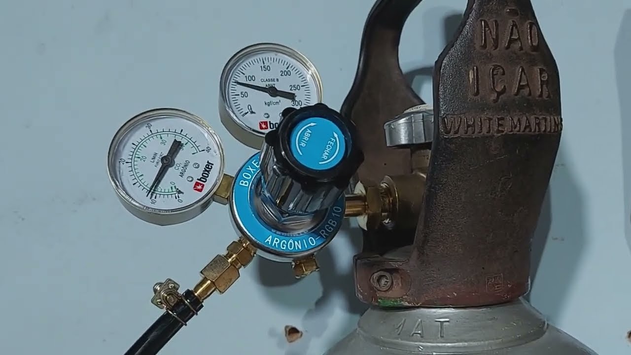 Regulador de argônio boxer  unboxing e funcionando