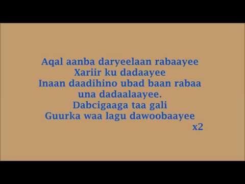 Awaale Aadan- Ubaxa Doolo- Hees Cusub (Lyrics)