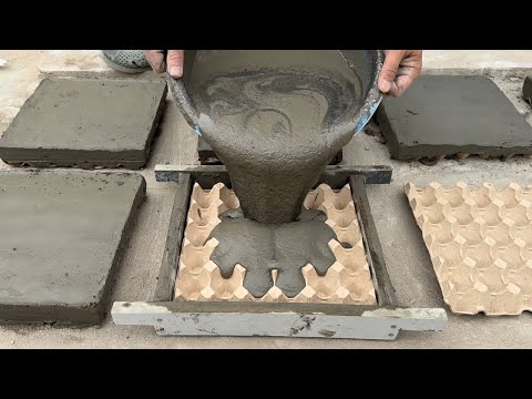 Amazing Ideas From Cement And Egg Trays, Make Your Own Dream Garden Easily