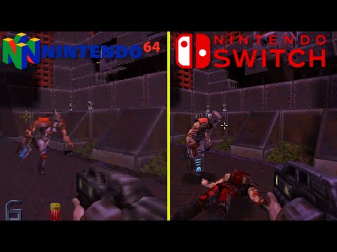 Quake 2 64 - Original vs Remaster (Nintendo 64 vs Switch) Graphics Comaprison | ULTRAWIDE