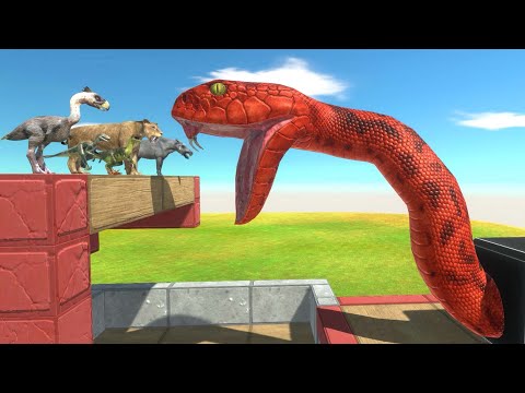 Who Can Jump Over Giant Snake Head - Dinosaurs VS Animals - Animal Revolt Battle Simulator