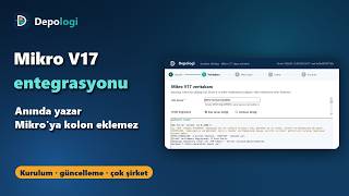 Mikro V17 entegrasyonu: anında yazım, kolon yok, kendi sunucunuzda kurulum | Dep