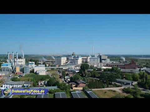DrohnenflugVideo.de - Sodawerk Ciech in Staßfurt im Salzlandkreis in Sachsen-Anhalt.