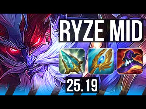 RYZE vs SYNDRA (MID) | 12/1/8, Comeback, Legendary | EUW Master | 25.19