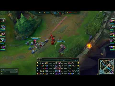 Braum support and Taric support kill Jinx adc with Ryze support