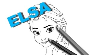 How to draw Elsa from Frozen in Two Mins!