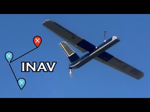 V-Tail Pusher for Long Range FPV - Low Altitude Waypoint Mission Demonstration with iNAV