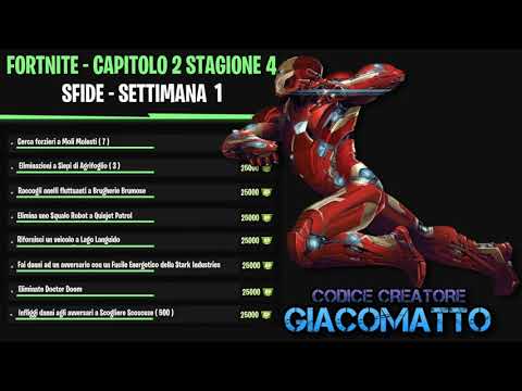 SFIDE SETTIMANA 1 - FORTNITE - CAPITOLO 2 STAGIONE 4 - *STARK ROBOTS NON SQUALO ROBOT