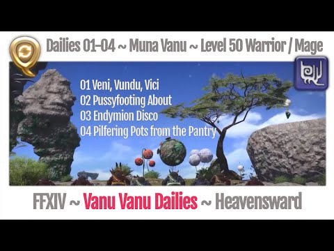 FFXIV Daily Quests (01-04) - Beast Tribe Vanu Vanu - Level 50 - Heavensward