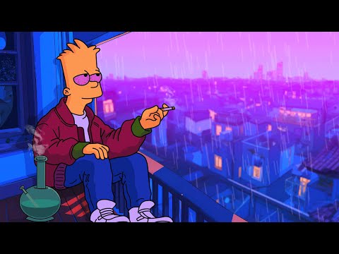 Weed Night & Rain - Lofi Song ~ Lofi hip hop mix ~ Stress Relief / Relaxing Music / Deep Chill