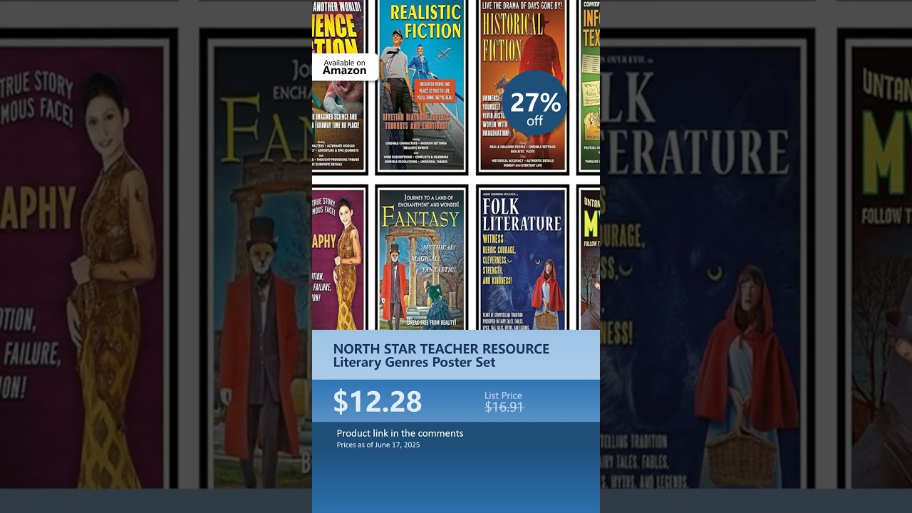 NORTH STAR TEACHER RESOURCE Literary Genres Poster Set