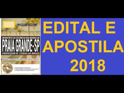 PROCESSO SELETIVO MUNICÍPIO DE PRAIA GRANDE SP 2018   PROFESSOR III TODAS AS ÁREAS